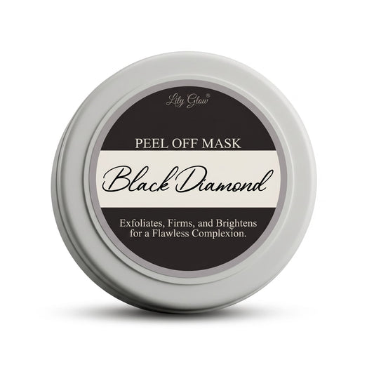 Peel off mask container labeled 'Black Diamond' on a white background